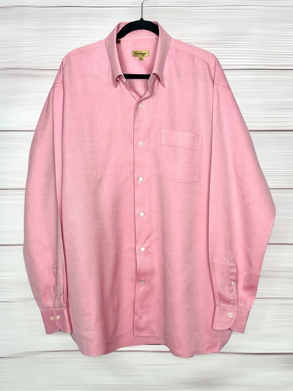 Paul Stuart Pink Button Down Casual Shirt XXL Cotton Fine Stripe